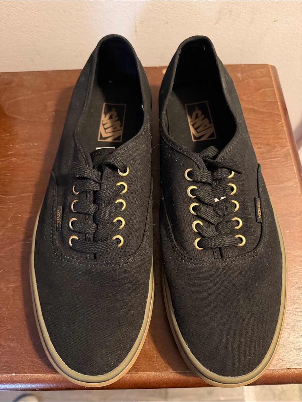Vans Black Canvas Sneakers with Gum Outsole